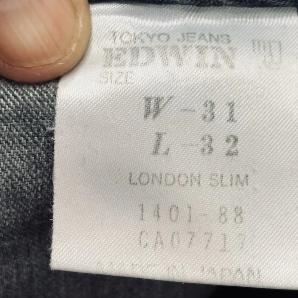 Edwin Tokyo Jeans London Slim Fit Tag W31 X L32 Actual W28 x L31 Made in Japan - Picture 12 of 16